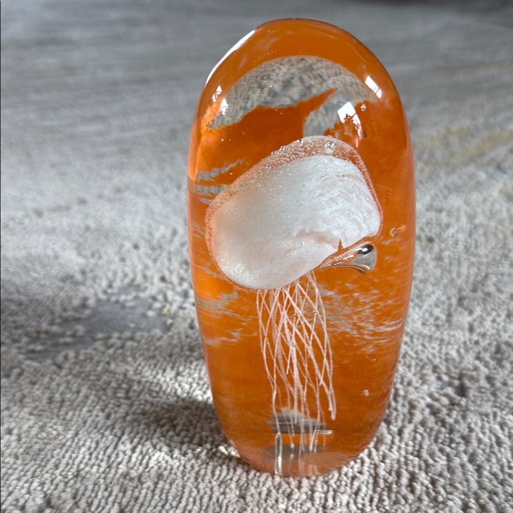 Cool Murano Style "Jellyfish" Glass Paperweight about 6 inches tall